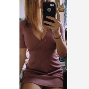 Mauve pink babydoll dress size XS